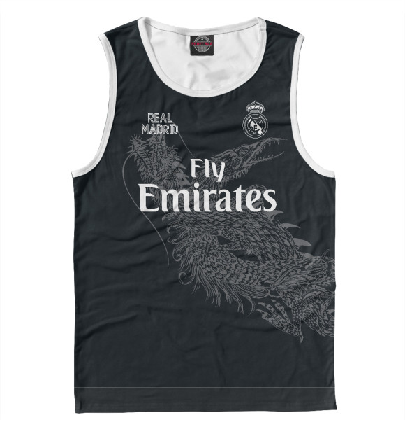 Майка для мальчика с изображением Real Madrid dragon цвета Белый