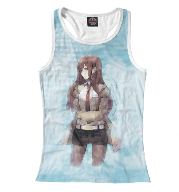 Женская майка-борцовка с притом Врата Штейна цвета Белый Женская майка-борцовка с изображением Врата Штейна цвета Белый