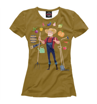Женская футболка Фермер