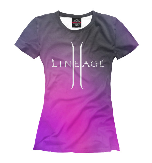 Женская футболка с изображением Lineage цвета Белый