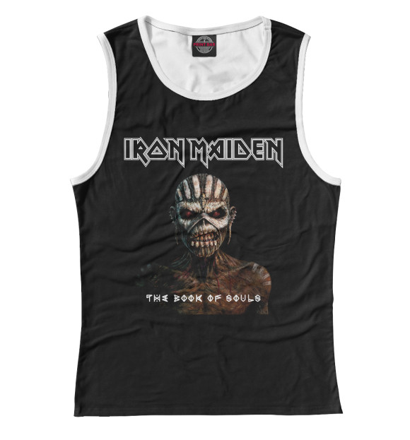 Женская майка с изображением Ironmaiden цвета Белый