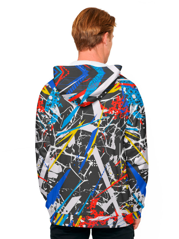 Женское худи с изображением Геометрия цвета Белый