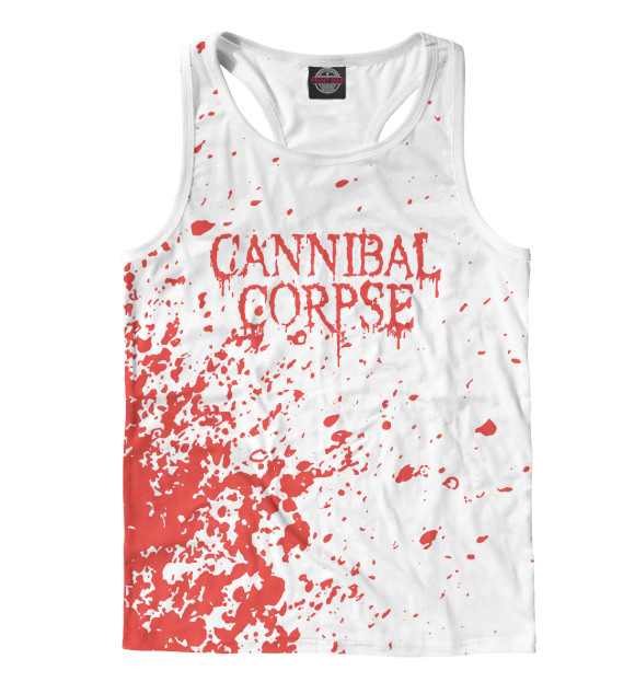 Мужская майка-борцовка с изображением Cannibal Corpse цвета Белый