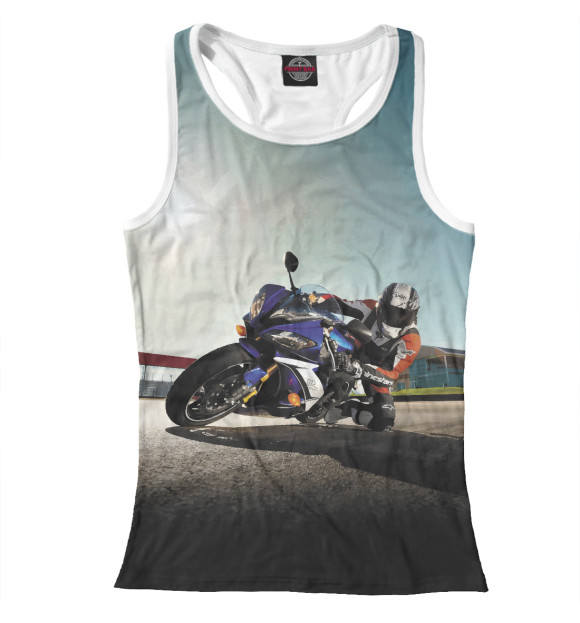 Женская майка-борцовка с изображением Motorsport цвета Белый