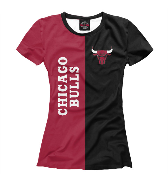 Женская футболка с изображением Chicago Bulls цвета Белый
