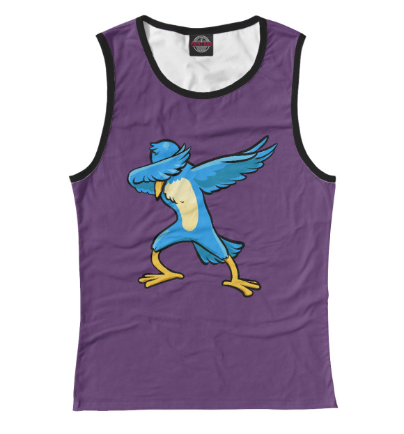 Майка для девочки с изображением Dab bird цвета Белый