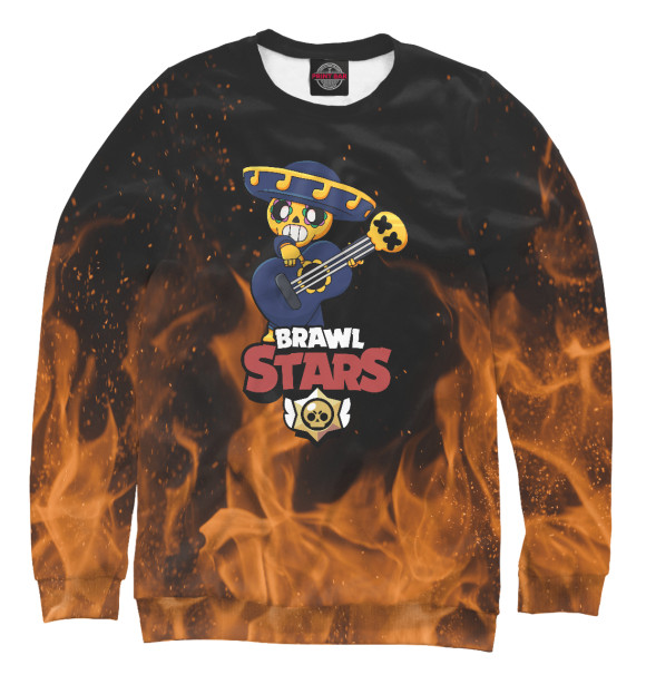 Мужской свитшот с изображением Brawl Stars цвета Белый