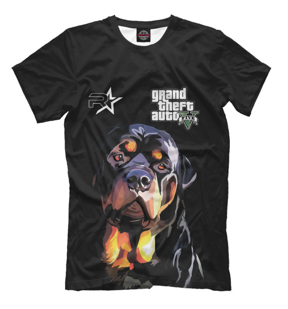 Мужская футболка с изображением Grand Theft Auto | GTA цвета Белый