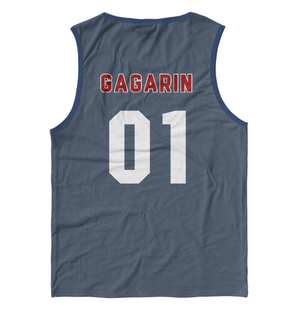 Майка для мальчика с изображением 60 лет полету Юрия Гагарина цвета Белый