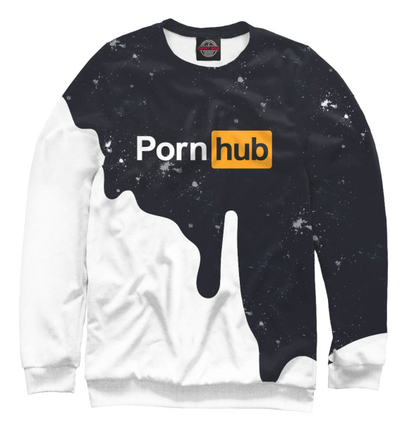 Женский свитшот с изображением Pornhub цвета Белый