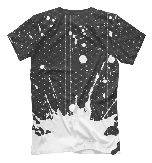 Мужская футболка с изображением Скайрим - Краска цвета Белый