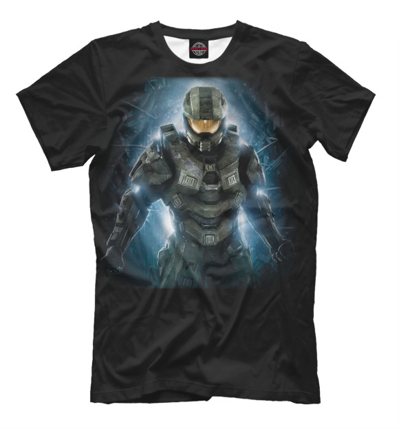 Мужская футболка с изображением Halo цвета Белый