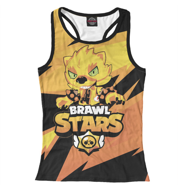 Женская майка-борцовка с изображением Brawl Stars цвета Белый