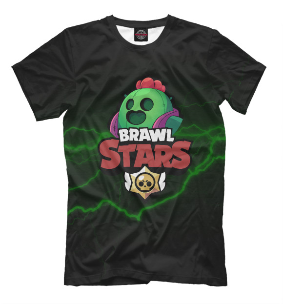 Футболка для мальчиков с изображением Brawl Stars: Spike цвета Белый