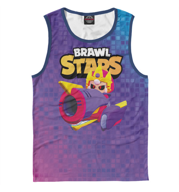 Мужская майка с изображением Бонни \ Bonny BrawlStars цвета Белый