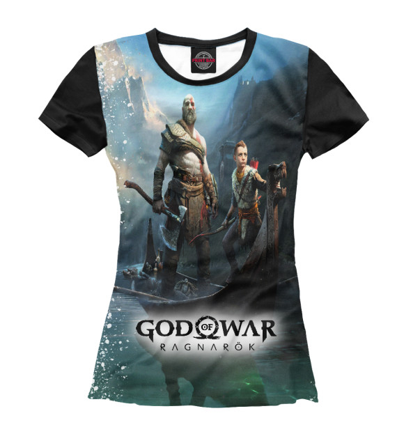 Футболка для девочек с изображением God of War цвета Белый