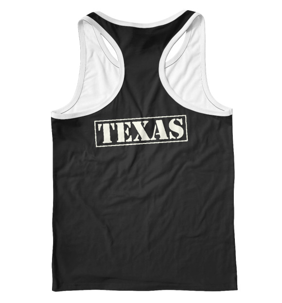 Мужская майка-борцовка с изображением Texas цвета Белый