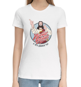 Женская хлопковая футболка Догма: Иисус-чувак
