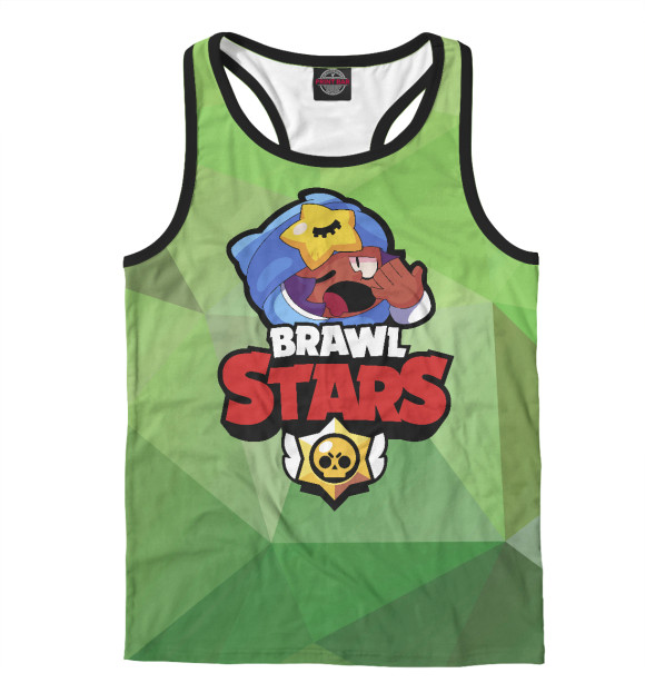 Мужская майка-борцовка с изображением Brawl Stars цвета Белый