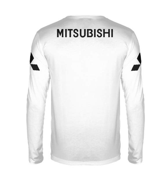 Мужской лонгслив с изображением Mitsubishi цвета Белый