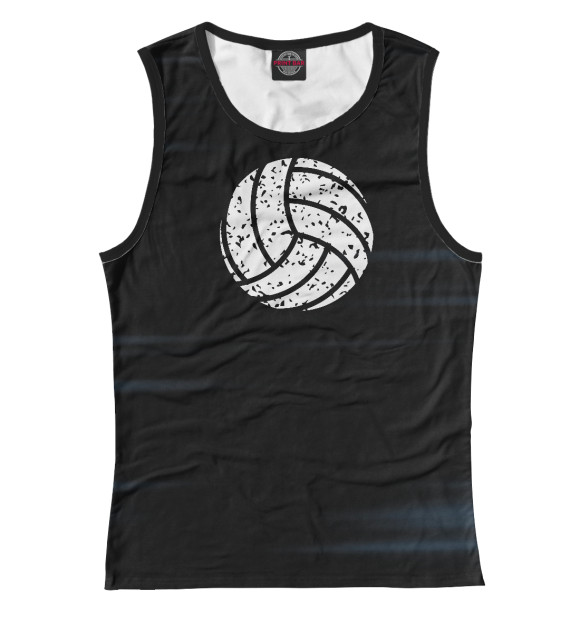 Майка для девочки с изображением Distressed Volleyball цвета Белый