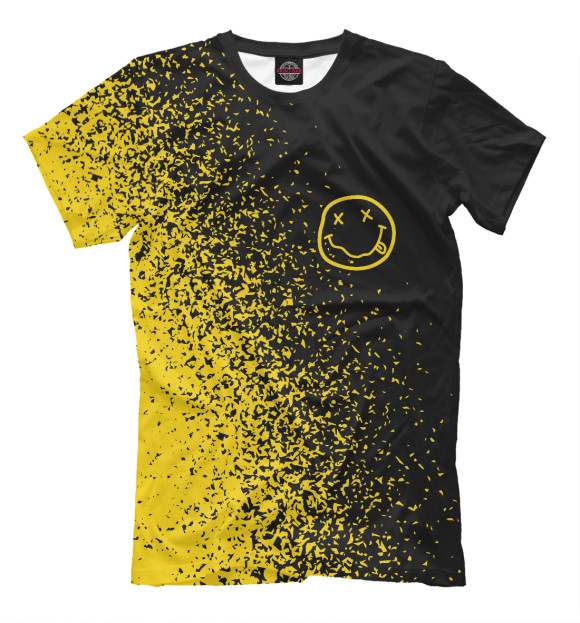 Мужская футболка с изображением Nirvana / Нирвана цвета Белый