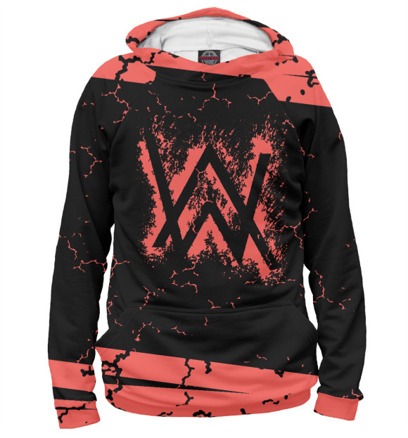 Женское худи с изображением Alan Walker цвета Белый