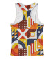 Женская майка-борцовка Pattern - blue and orange