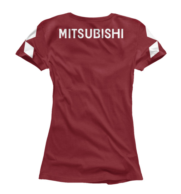 Женская футболка с изображением Mitsubishi цвета Белый