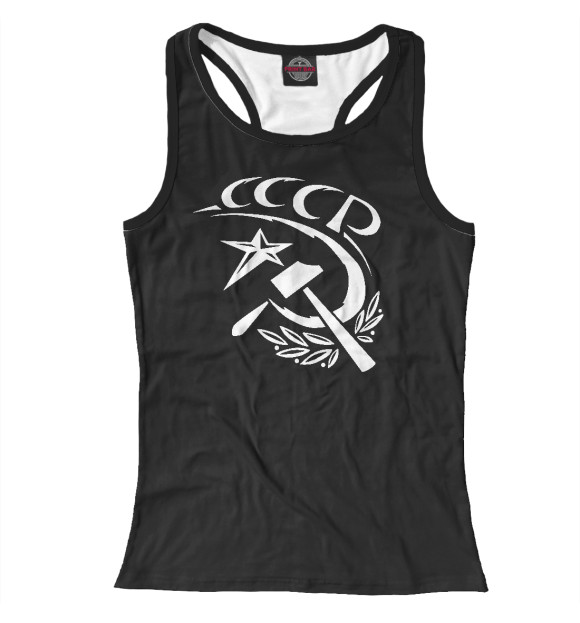 Женская майка-борцовка с изображением СССР цвета Белый