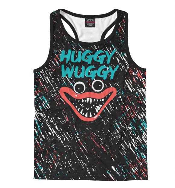 Мужская майка-борцовка с притом Poppy Playtime цвета Белый Мужская майка-борцовка с изображением Poppy Playtime цвета Белый