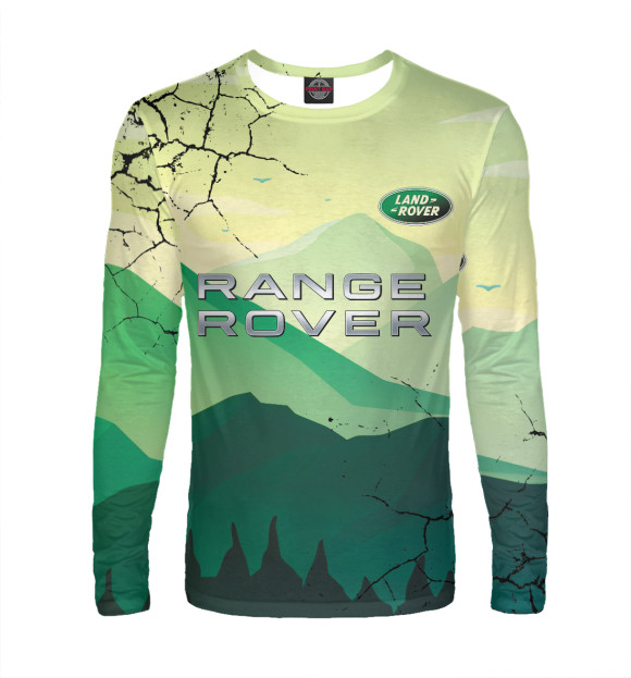 Мужской лонгслив с изображением LAND ROVER цвета Белый