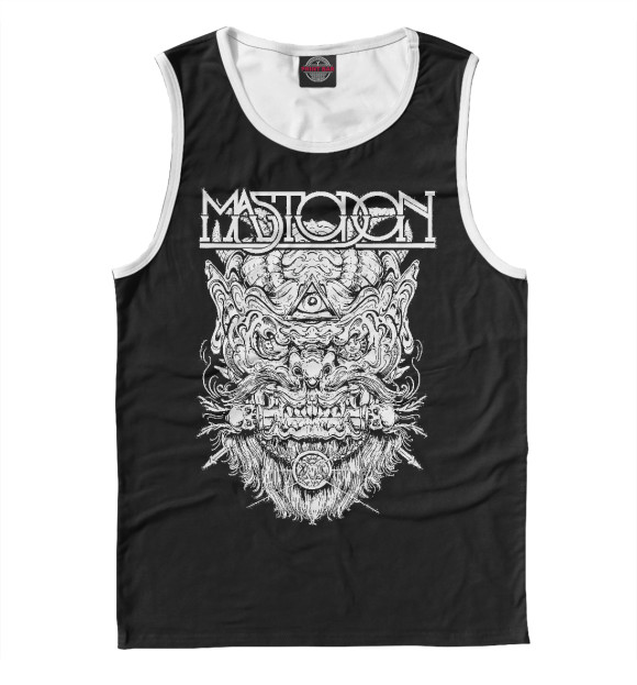 Мужская майка с изображением Mastodon (demon) цвета Белый