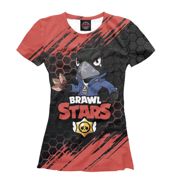 Женская футболка с изображением Brawl Stars цвета Белый