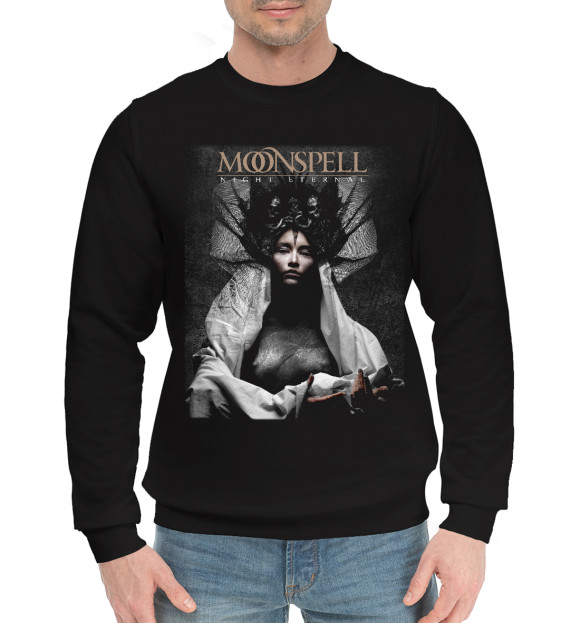 Мужской хлопковый свитшот с изображением Moonspell цвета Черный