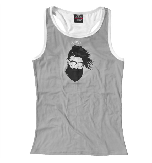 Женская майка-борцовка с изображением Fashion man цвета Белый