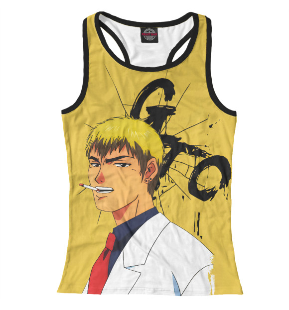 Женская майка-борцовка с изображением Крутой учитель Онидзука цвета Белый