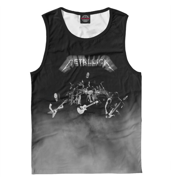 Майка для мальчика с притом Metallica цвета Белый Майка для мальчика с изображением Metallica цвета Белый