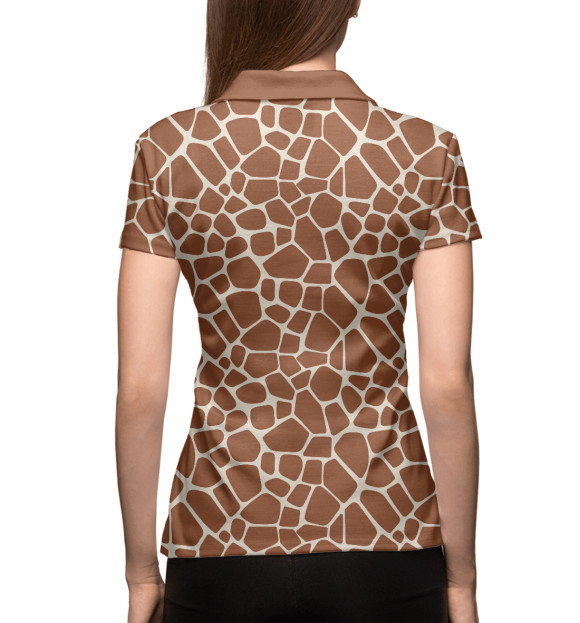 Женское поло с изображением Шкура жирафа цвета Белый
