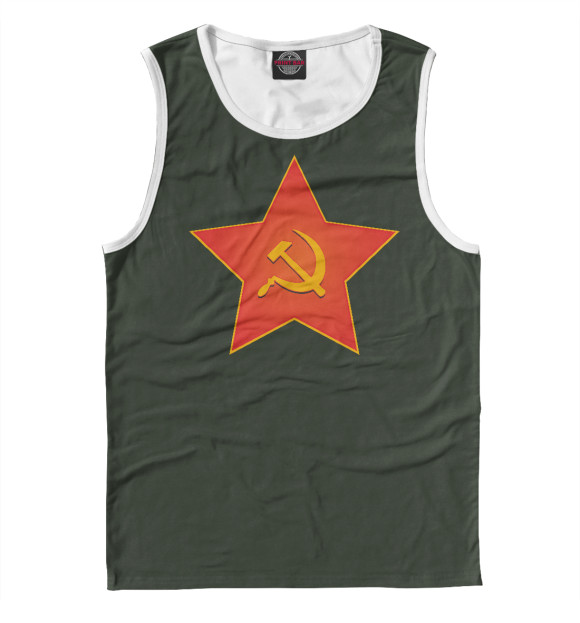 Майка для мальчика с изображением Красная звезда СССР цвета Белый