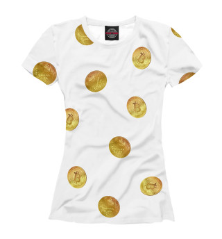 Женская футболка Биткоины