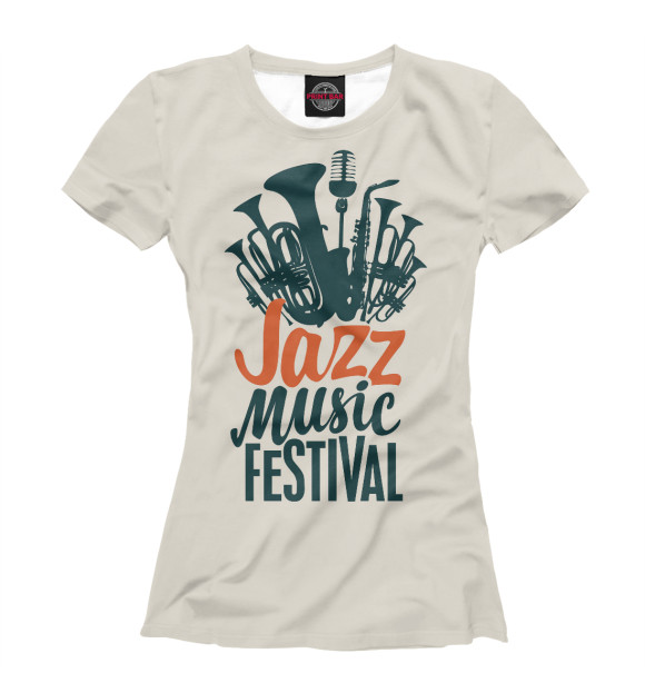 Футболка для девочек с изображением Jazz цвета Белый