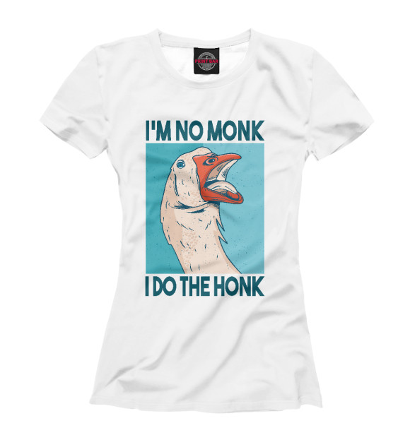 Футболка для девочек с изображением I do the honk цвета Белый