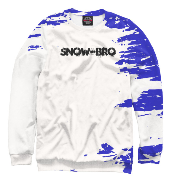 Свитшот для девочек с изображением Snow-Bro цвета Белый