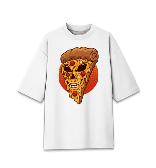 Женская футболка оверсайз Pizza zombi