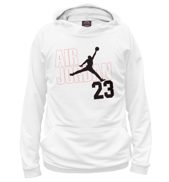 Худи для девочки с изображением Air Jordan (Аир Джордан) цвета Белый