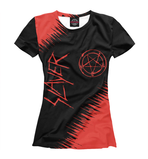 Футболка для девочек с изображением Slayer цвета Белый