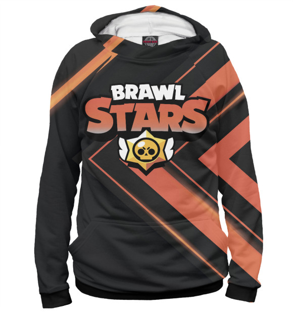 Мужское худи с изображением Brawl Stars цвета Белый