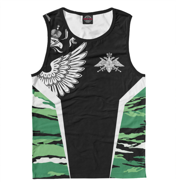 Мужская майка с изображением Пограничные Войска цвета Белый