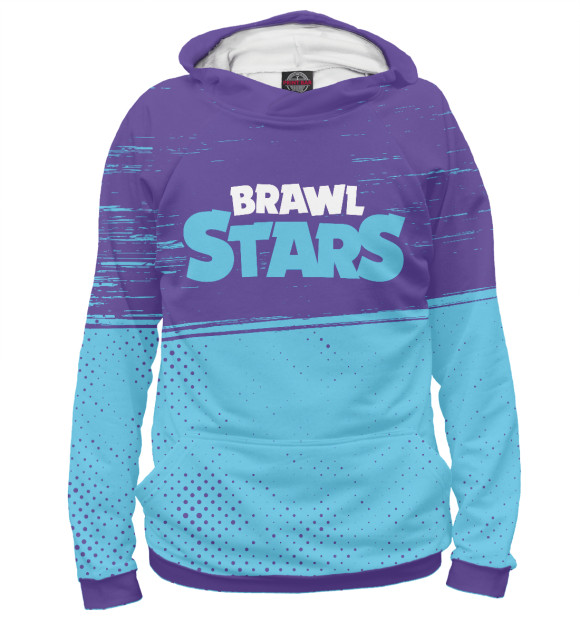 Мужское худи с изображением Brawl Stars / Бравл Старс цвета Белый